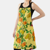 Citrus, peer, kers: waterverf print. schort (Insitu)