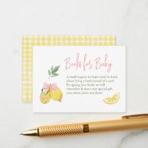 Citrus pink bow lemon baby shower