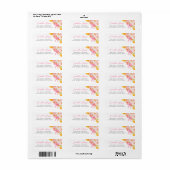 Citrus Pink Floral Retour Adres Label (Full Sheet)