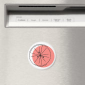 Citrus Pink magnet ronde (Insitu (Vaatwasser))