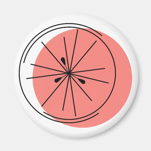 Citrus Pink magnet ronde (Voorkant)