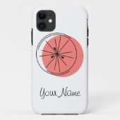 Citrus Pink 'Name' iPhone case (Achterkant)