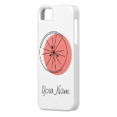 Citrus Pink 'Name' iPhone case (Achterkant Links)