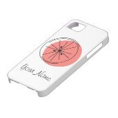 Citrus Pink 'Name' iPhone case (Onderkant)