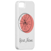 Citrus Pink 'Name' iPhone case (Back/Rechts)