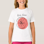 Citrus Pink Name meiden t-shirt (Voorkant)