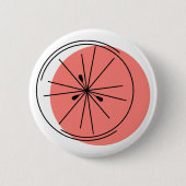 Citrus Pink-toets Ronde Button 5,7 Cm (Voorkant)