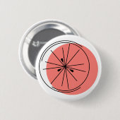 Citrus Pink-toets Ronde Button 5,7 Cm (Voorkant /achterkant)