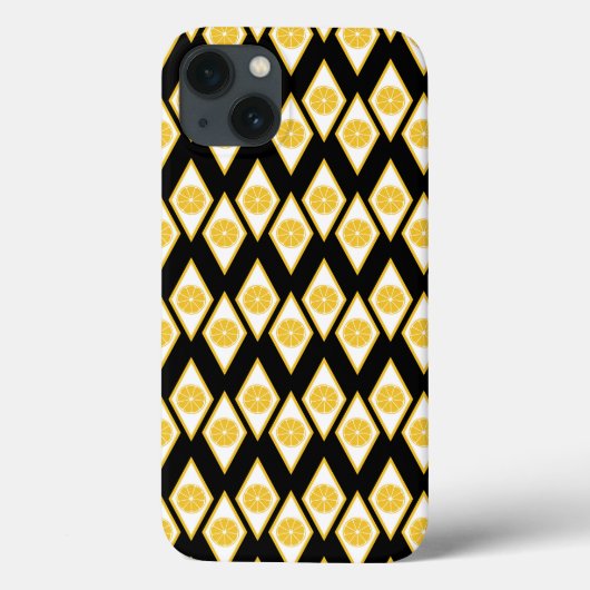 Citrus plakjes in modern diamantpatroon Case-Mate iPhone case (Achterkant)