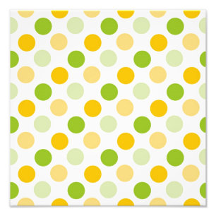 Citrus Polka Dots Foto Afdruk