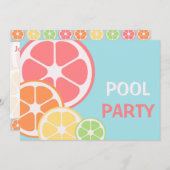 Citrus Pool Party Kaart (Voorkant / Achterkant)