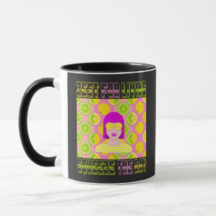 Citrus Pop Art Illustratie met Pers de Dag Mok