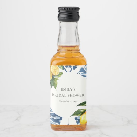 Citrus Positano Italiaans Vrijgezellenfeest Likeurfles Etiket (Voorkant)