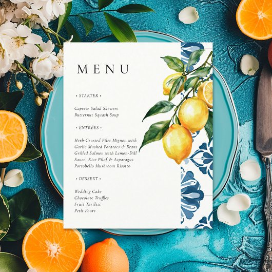 Citrus Positano Italiaans Vrijgezellenfeest Menu