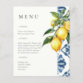 Citrus Positano Italiaans Vrijgezellenfeest Menu (Voorkant)
