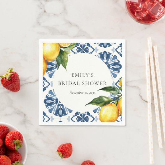 Citrus Positano Italiaans Vrijgezellenfeest Servet (Insitu)