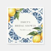 Citrus Positano Italiaans Vrijgezellenfeest Servet (Voorkant)