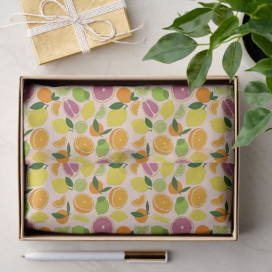 Citrus Print Tissuepapier (Geschenk)