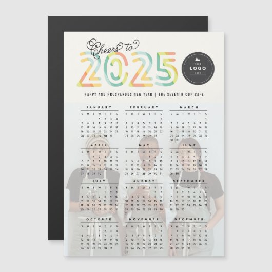 Citrus proost op 2025 kalender magnetische fotokaa (Voorkant / Achterkant)