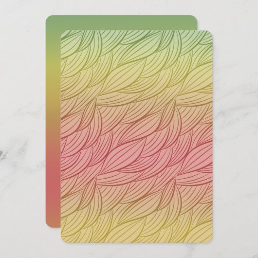 Citrus Punch Ombre Abstract Baby shower Kaart (Voorkant / Achterkant)