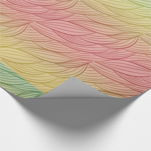 Citrus Punch Ombre Abstracte verjaardag Cadeaupapier (Hoek)