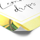 Citrus - raad eens hoeveel citroendruppels er zijn poster (Hoek)