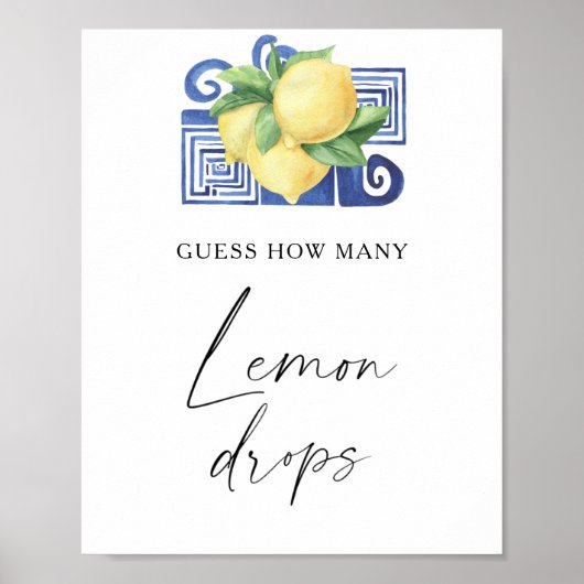 Citrus - raad hoeveel citroendrops er zijn poster (Voorkant)