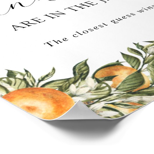 Citrus raadt hoeveel er in het Jar Shower Game zit Poster (Hoek)