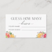 Citrus raden hoeveel kussen bruids spel informatiekaartje (Voorkant)