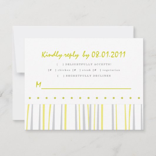 Citrus-reactiekaart RSVP Kaartje (Voorkant)