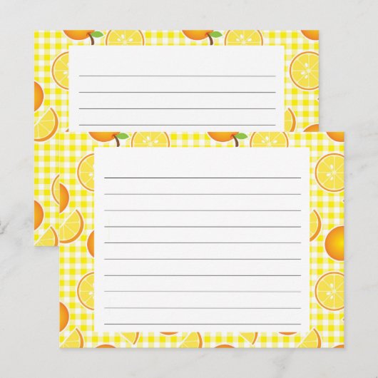 Citrus Recipe Card Briefkaart (Voorkant / Achterkant)