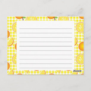 Citrus Recipe Card Briefkaart