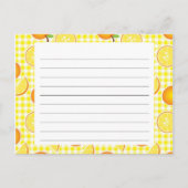 Citrus Recipe Card Briefkaart (Voorkant)