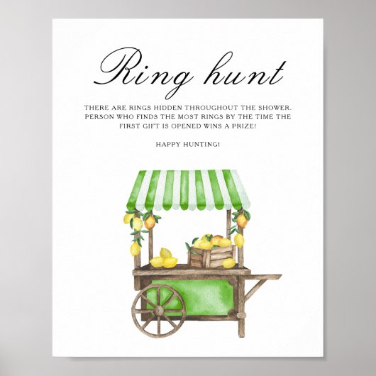 Citrus - Ring hunt bridal shower game Poster (Voorkant)