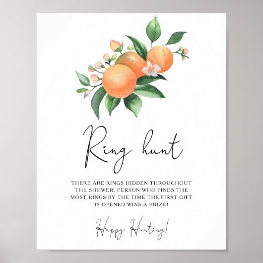 Citrus - Ring zoek bridal shower spel Poster (Voorkant)