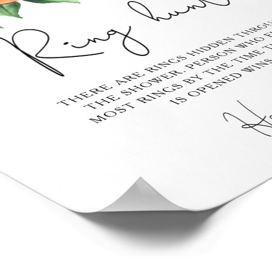 Citrus - Ring zoek bruidsshower spel Poster (Hoek)