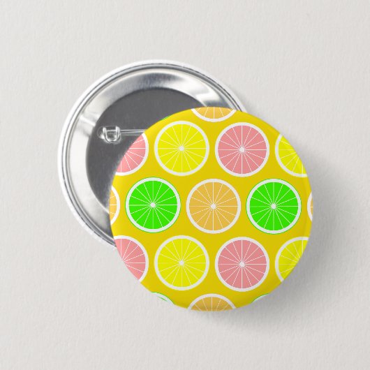 Citrus Ronde Button 5,7 Cm (Voorkant /achterkant)