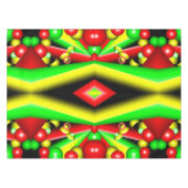 Citrus rood gele bubbels en strepen Abstracte kuns Tafelkleed (Voorkant (Horizontaal))