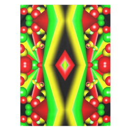 Citrus rood gele bubbels en strepen Abstracte kuns Tafelkleed