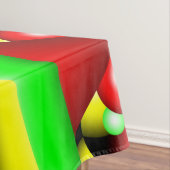 Citrus rood gele bubbels en strepen Abstracte kuns Tafelkleed (Voorbeeld)