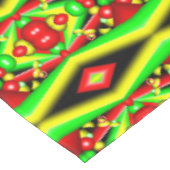 Citrus rood gele bubbels en strepen Abstracte kuns Tafelkleed (Gekanteld)