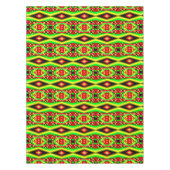 Citrus rood gele bubbels en strepen Abstracte kuns Tafelkleed (Voorkant)