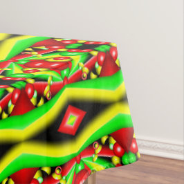 Citrus rood gele bubbels en strepen Abstracte kuns Tafelkleed