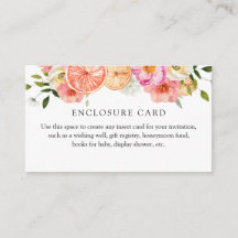 Citrus Roze Bloemen Aangepaste Envelopkaart
