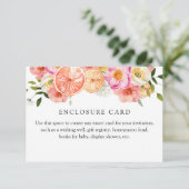 Citrus Roze Bloemen Aangepaste Envelopkaart Kaart (Staand voorkant)