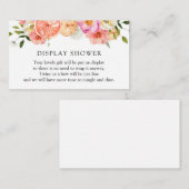 Citrus Roze Bloemen Display Douche Behuizing Kaart (Voorkant / Achterkant)