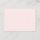 Citrus Roze Bow Baby shower Luier Raffle Informatiekaartje (Achterkant)