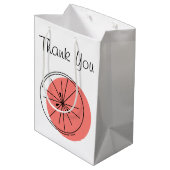 Citrus Roze Dank u geschenkzak medium Cadeauzakje (Achterkant Gekanteld)