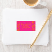 Citrus Roze en Sinaasappel Etiket (Insitu)