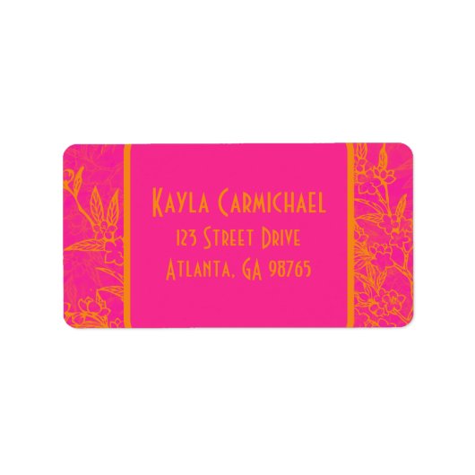 Citrus Roze en Sinaasappel Etiket (Voorkant)